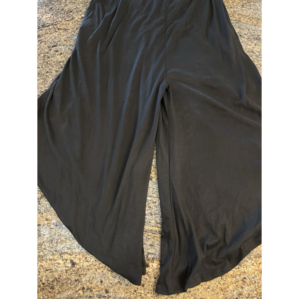 NWT J. Valdi Flowy Jumpsuit Swim Cover Up Jumpsuit Black Size Large - Picture 7 of 12